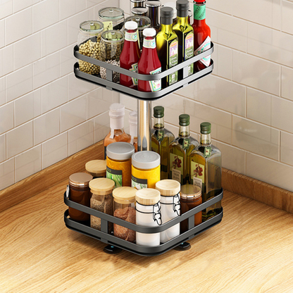 360° Draaibaar Opbergrek - FlexiStore - Specerijen Organizer - Multifunctionele Tray