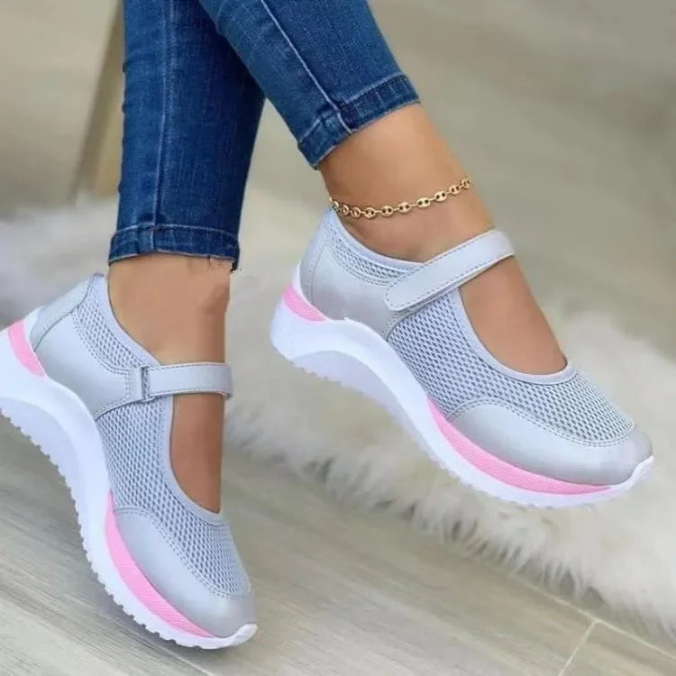 Dames Comfort Instappers - Flexina - Lichtgewicht Wandelschoenen - Ademend Slip-On Design