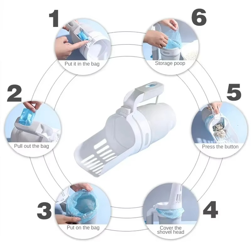 Kat Bak Schep - CleanSweep - Zelfreinigend - Makkelijke Verwijdering