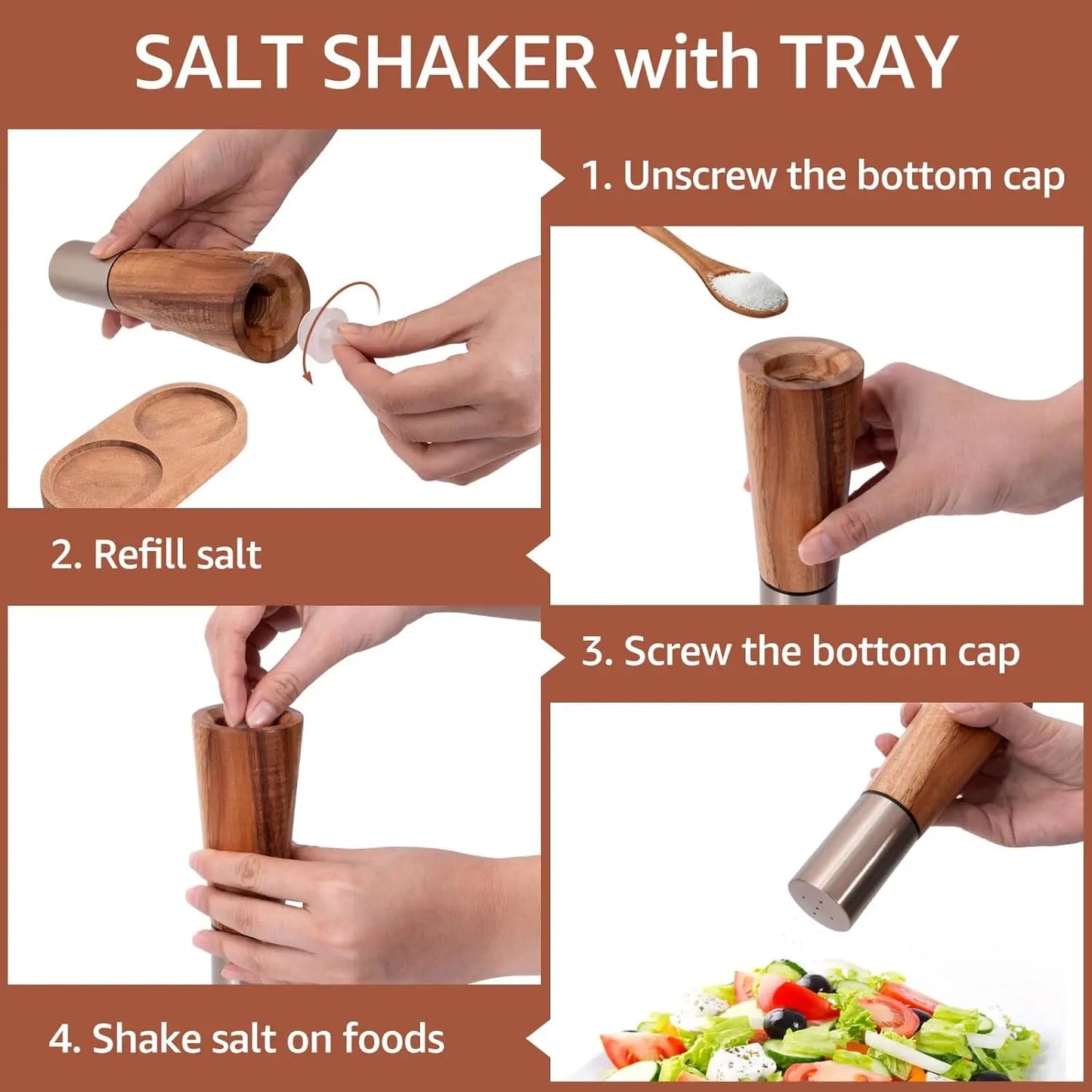 Pepermolen - GrindPro - Houten Handmatig - Multifunctioneel Keukengerei
