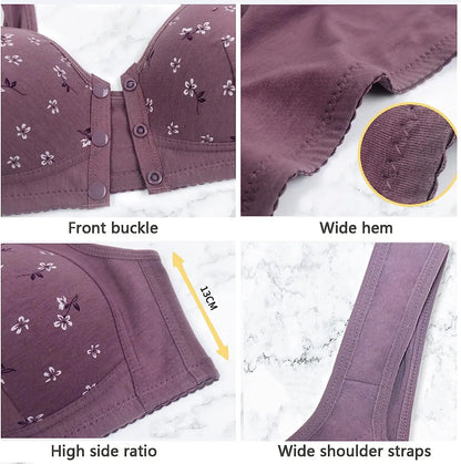 Comfort BH - SoftFit - Voorknop Sluiting - Katoen Draadloos