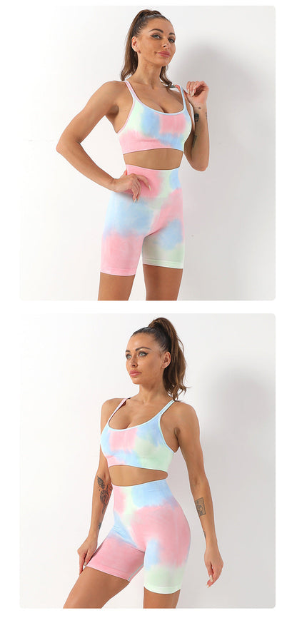 Fitnessset - FlexFit - Tie-Dye Ontwerp - Comfortabele Loungewear