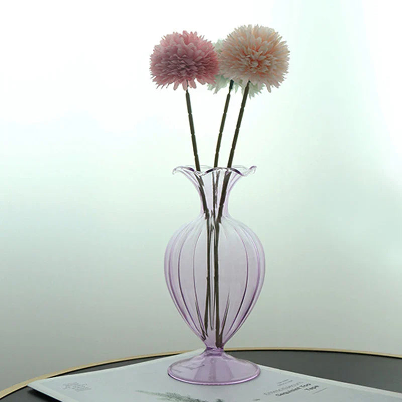 Glazen Vaasje - GlowLuxe - Vintage Stijl - Elegante Design