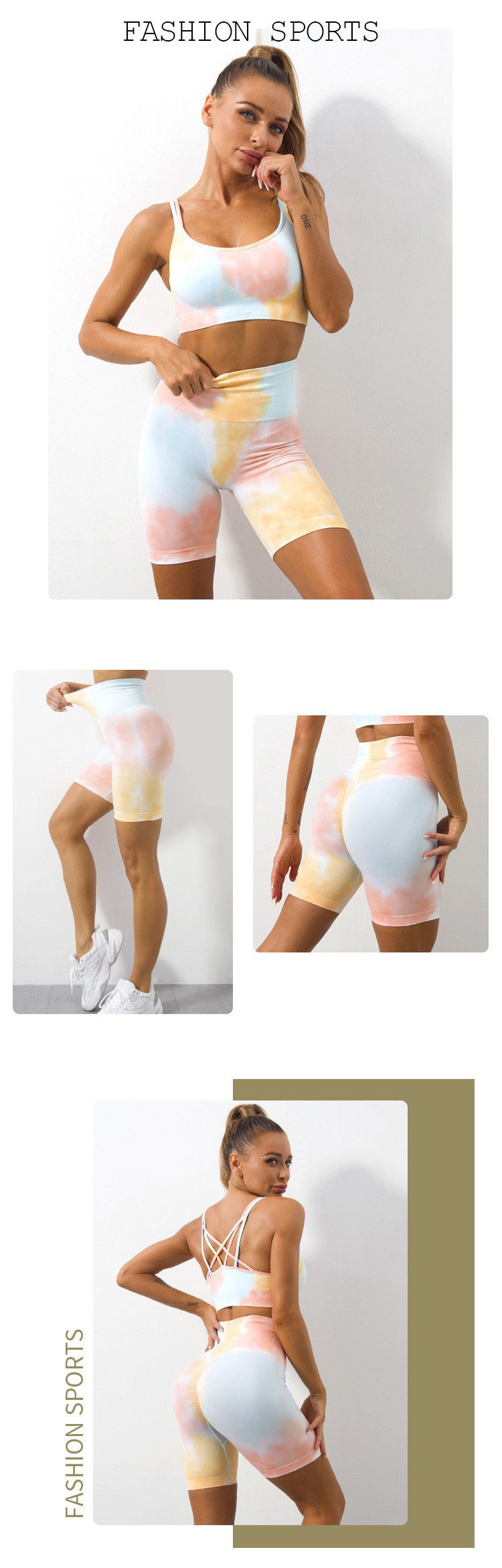 Fitnessset - FlexFit - Tie-Dye Ontwerp - Comfortabele Loungewear