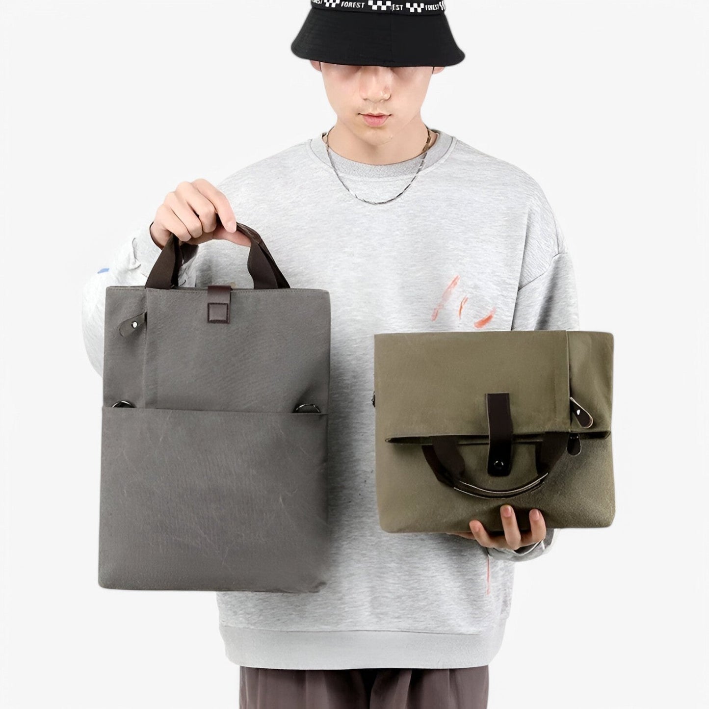 Canvas Schoudertas - UrbanFlex - Stijlvol Ontwerp - Veelzijdig Gebruik