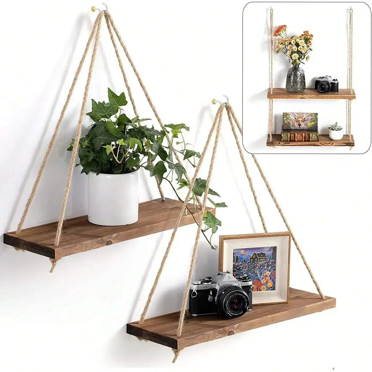 Wandplank - EcoHemp - Omkeerbaar Design - Boho Chic