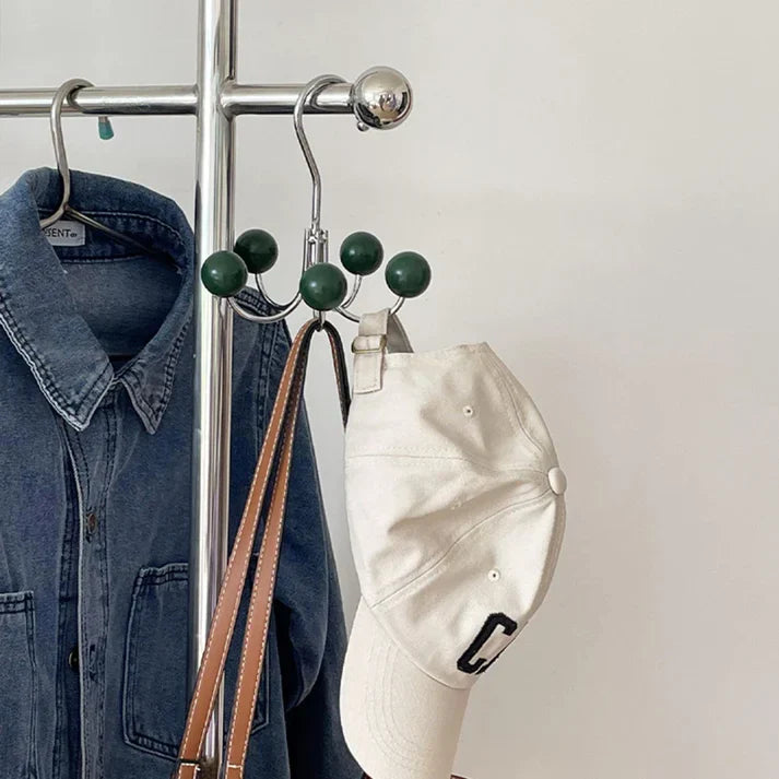 Muurkapstok Haak - Spinlure - Houten Draaibaar Rek - Kleurrijke Halhanger