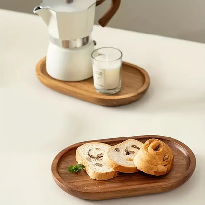 Houten Dienblad - WoodCraft - Ovale Vorm - Veelzijdig Serveerblad