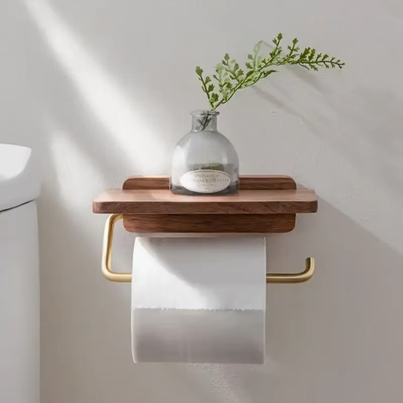 Toiletrolhouder - WoodLux - Natuurlijke Afwerking - Duurzaam Design