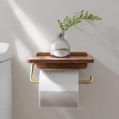 Toiletrolhouder - WoodLux - Natuurlijke Afwerking - Duurzaam Design
