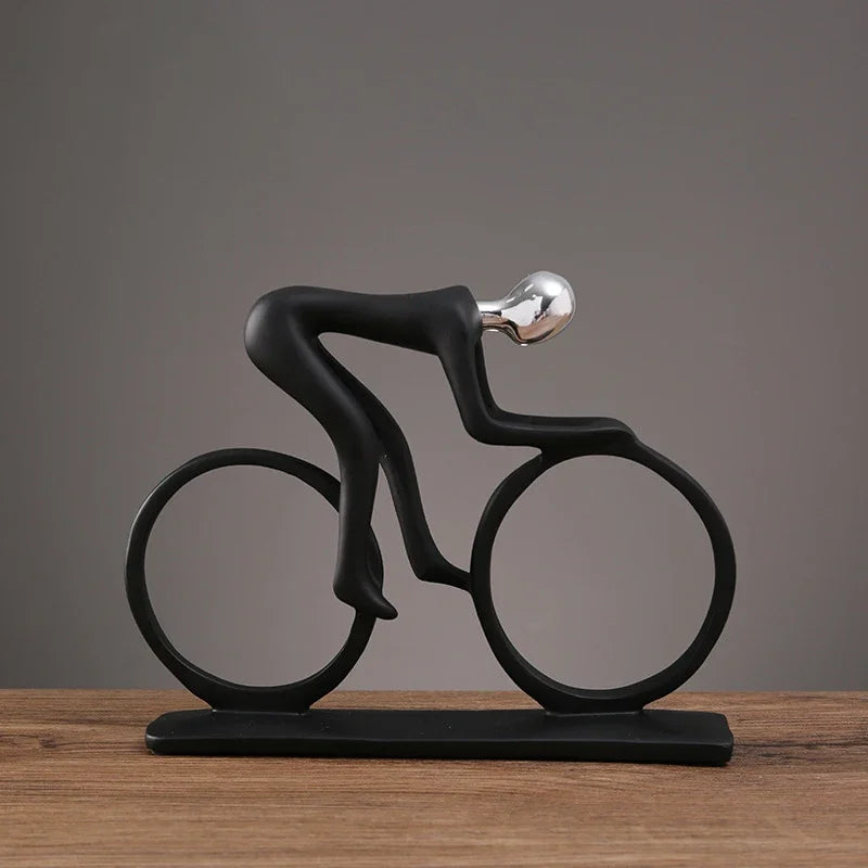 Fietsersbeeld - ArtCycle - Abstract Design - Resin Beeld