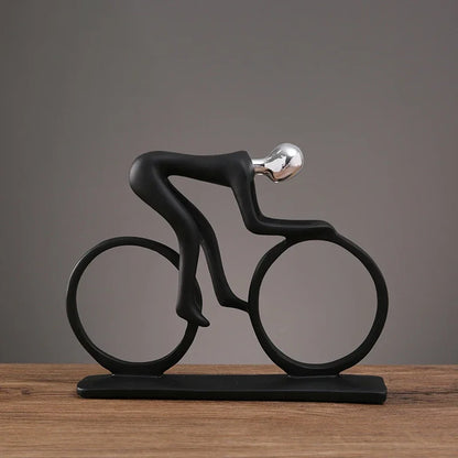 Fietsersbeeld - ArtCycle - Abstract Design - Resin Beeld