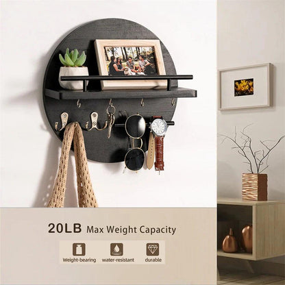 Sleutelhouder - KeyMate - Houten Plank - Wandgemonteerde Organizer