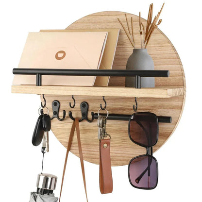 Sleutelhouder - KeyMate - Houten Plank - Wandgemonteerde Organizer