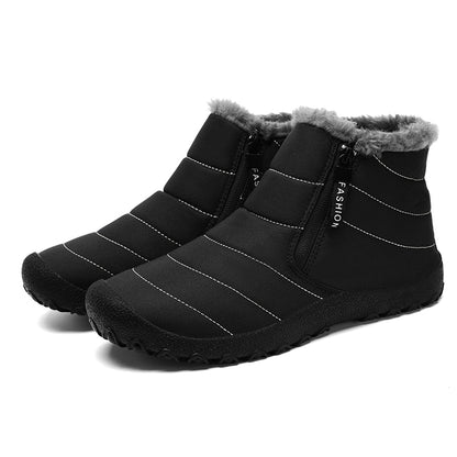 Fleece-Gevoerde Barefoot Schoenen - ZipTherm - Waterdichte Warmte - Winter Comfort