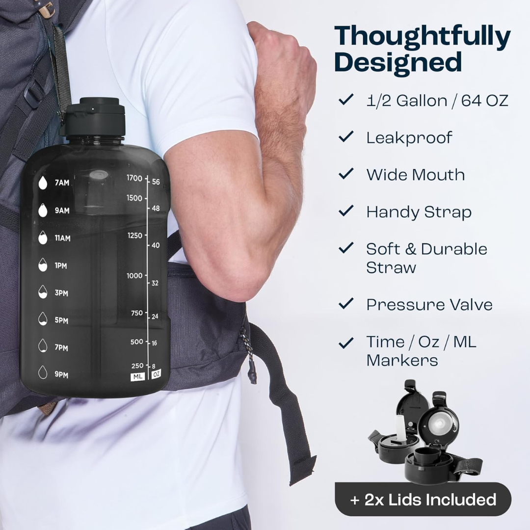 Hydratiefles - HydrateMax - Lekvrije Ontwerp - 2L Capaciteit