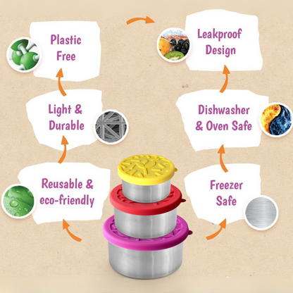 RVS Lunchdozen - FreshBox - Duurzaam - Lekvrij