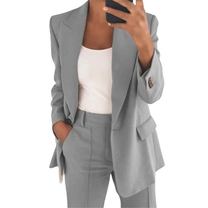 Blazer Broek Set - Zivelle - Elegante Kantoorstijl - Getailleerde Outfit voor Dames