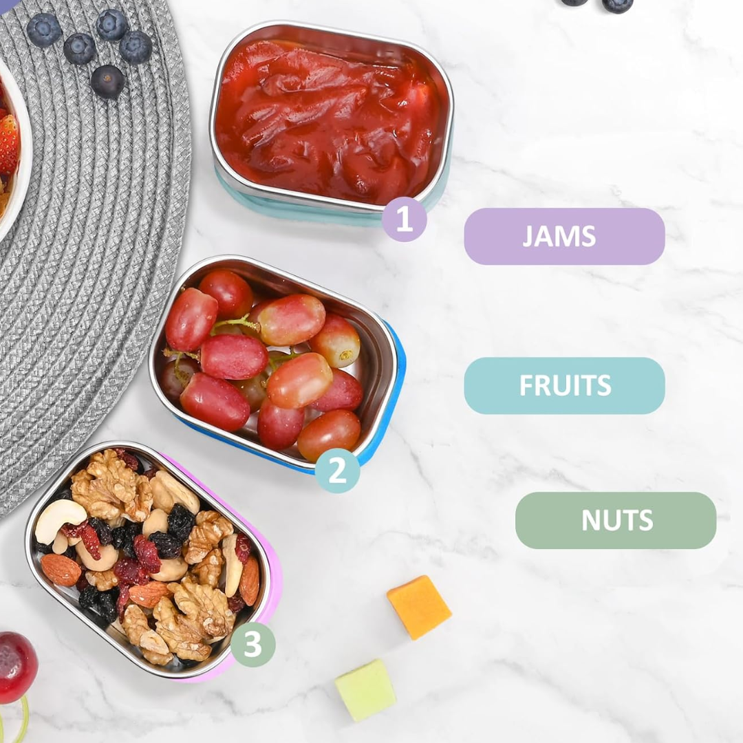 Roestvrijstalen Snackcontainers - SnackMate - Lekvrij - Milieuvriendelijk