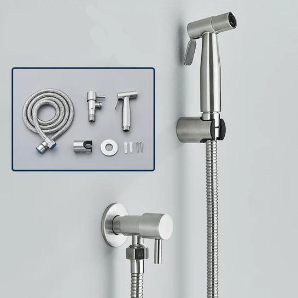 Toilet Bidet Spray - CleanFlow - Geborsteld Goud - Roestvrij Staal