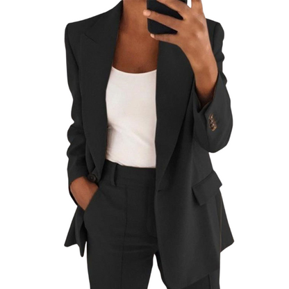 Blazer Broek Set - Zivelle - Elegante Kantoorstijl - Getailleerde Outfit voor Dames