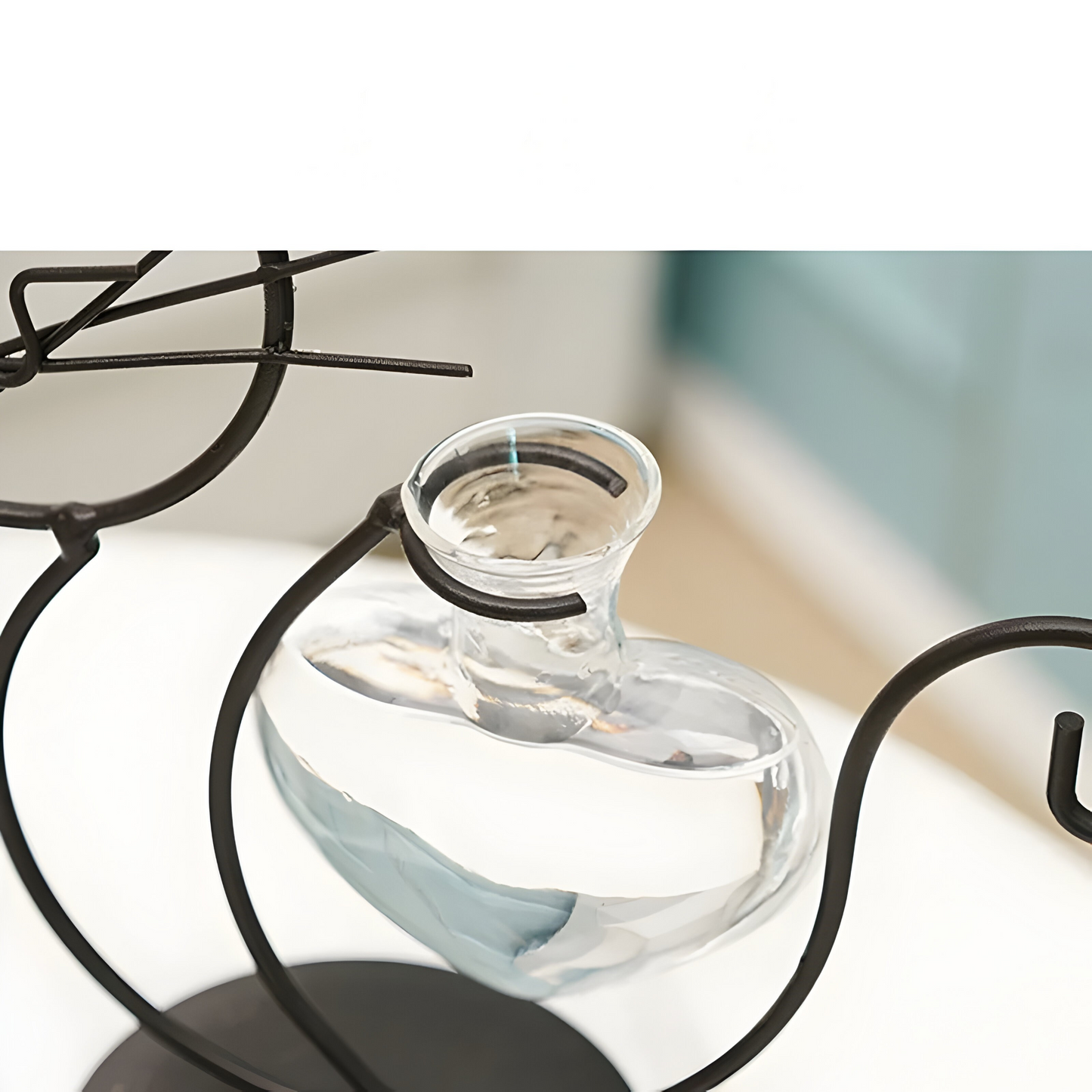 Hydrocultuur Vaasje - AquaPurr - Hartvormig Glas - Katvormige Houder