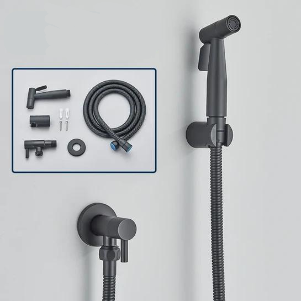 Toilet Bidet Spray - CleanFlow - Geborsteld Goud - Roestvrij Staal
