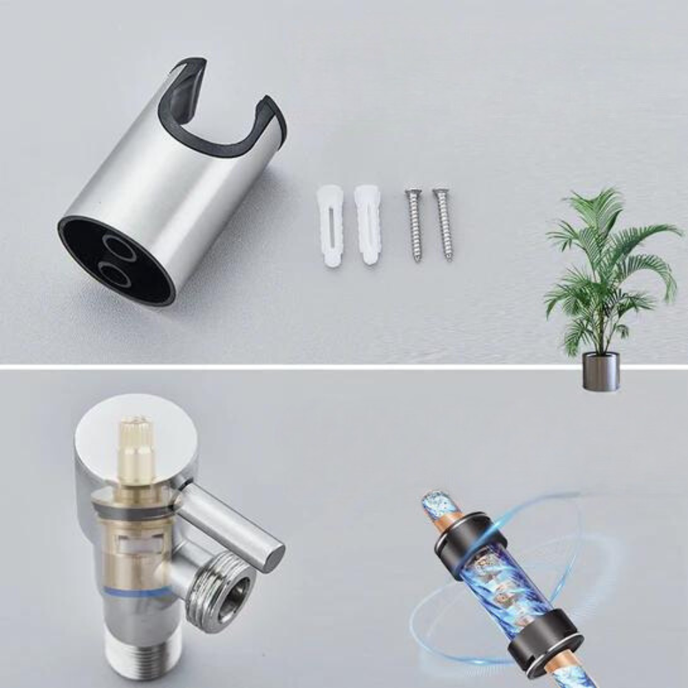 Toilet Bidet Spray - CleanFlow - Geborsteld Goud - Roestvrij Staal