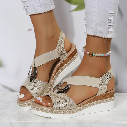 Sleehak Sandalen - ComfortFit - Verstelbare Band - Zomerse Stijl