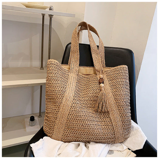 Tote Tas - SummerWeave - Stro Materiaal - Grote Capaciteit