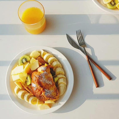 Bestekset - DineCraft - Roestvrij Staal - Houten Handvat