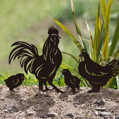 Tuin Decor - PoultryArt - Haan Silhouet - Tuinstatues
