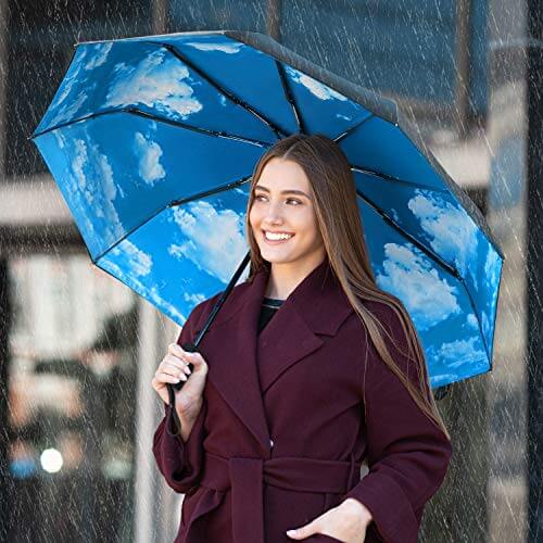 Compact Reisparaplu - SkyShield - Automatisch Open/Dicht - Windbestendig Ontwerp