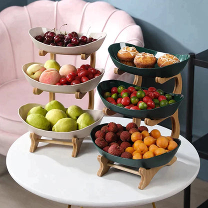 Fruitstand - LuxiBowl - Stijlvol Design - Drie-Laagse Display