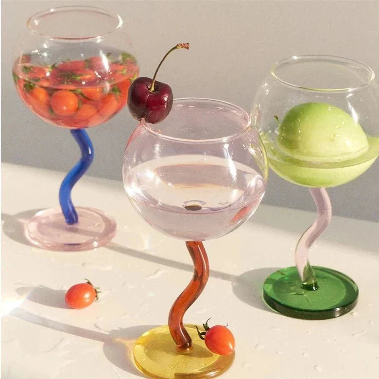 Glazen Tumbler - ArtGlass - Gedraaide Steel - Handgemaakt Design