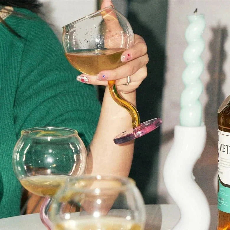 Glazen Tumbler - ArtGlass - Gedraaide Steel - Handgemaakt Design