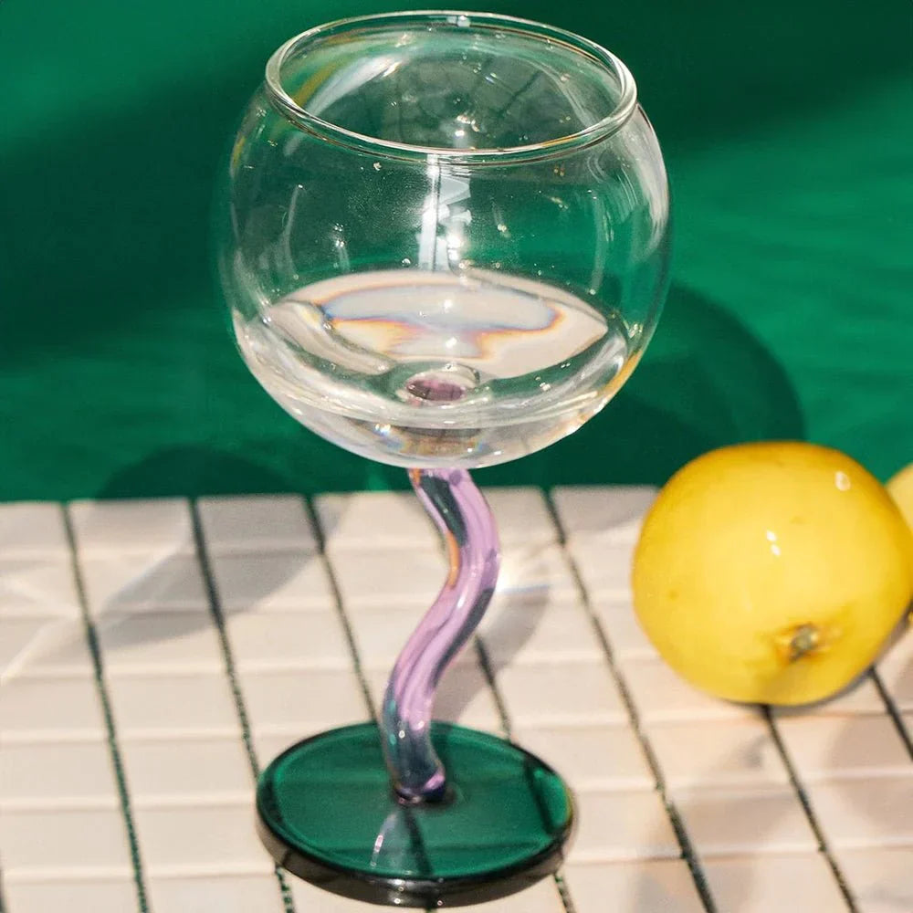 Glazen Tumbler - ArtGlass - Gedraaide Steel - Handgemaakt Design