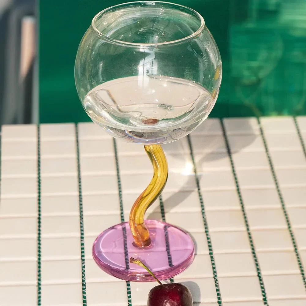 Glazen Tumbler - ArtGlass - Gedraaide Steel - Handgemaakt Design