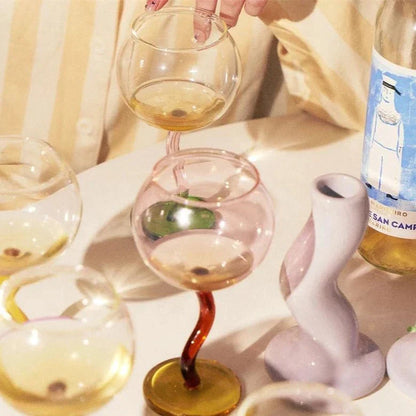 Glazen Tumbler - ArtGlass - Gedraaide Steel - Handgemaakt Design