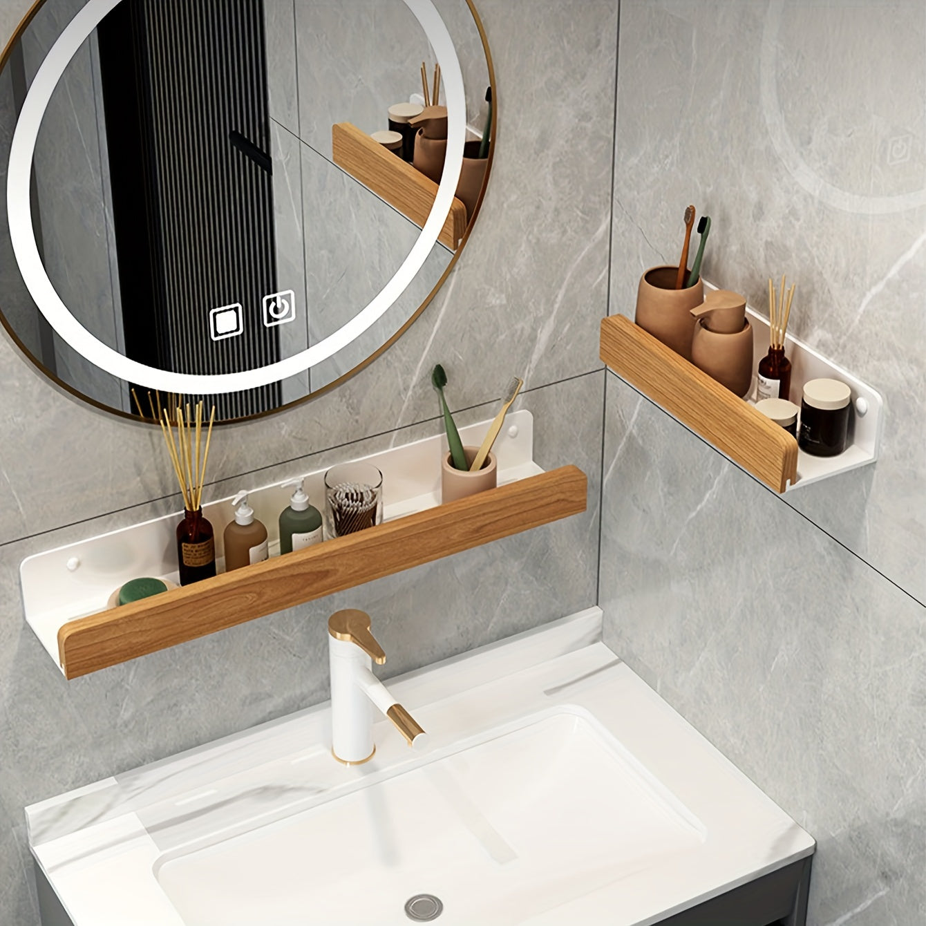 Opslagrek - RustiRack - Muurbevestigd - Douche Organizer