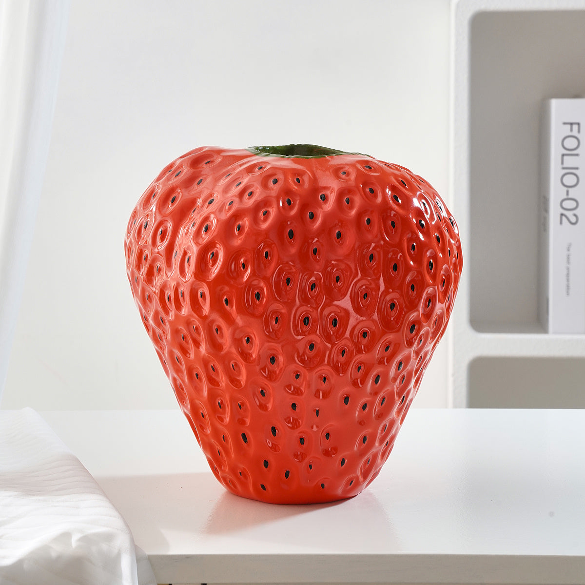 Keramische Vaas Set - FruitCraft - Aardbei Design - Elegante Woondecoratie