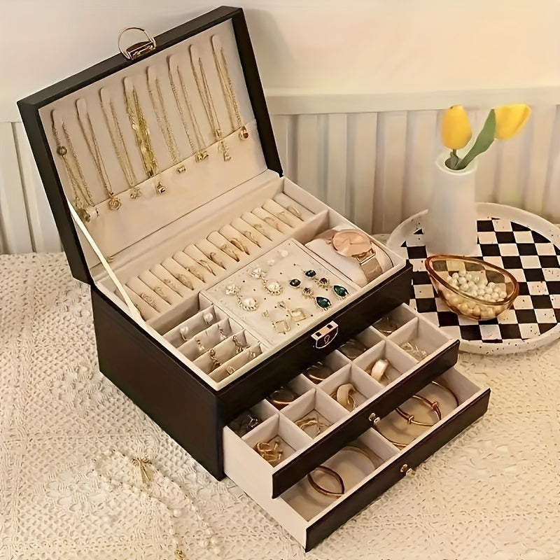 Sieraden Organizer - LuxeCase - Hoogwaardig Leer - Elegante Opslag