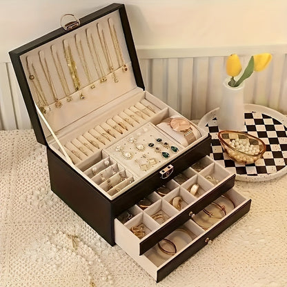 Sieraden Organizer - LuxeCase - Hoogwaardig Leer - Elegante Opslag