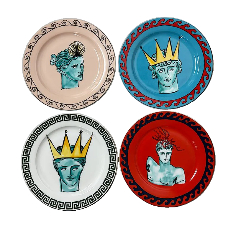 Griekse Borden & Bekers - MythosCraft - Antiek Design - Elegante Decor