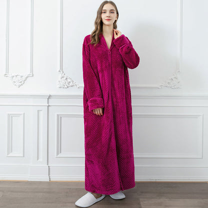 Flanellen Badjas - CozyLuxe - Thermische Warmte - Extra Lang Ontwerp