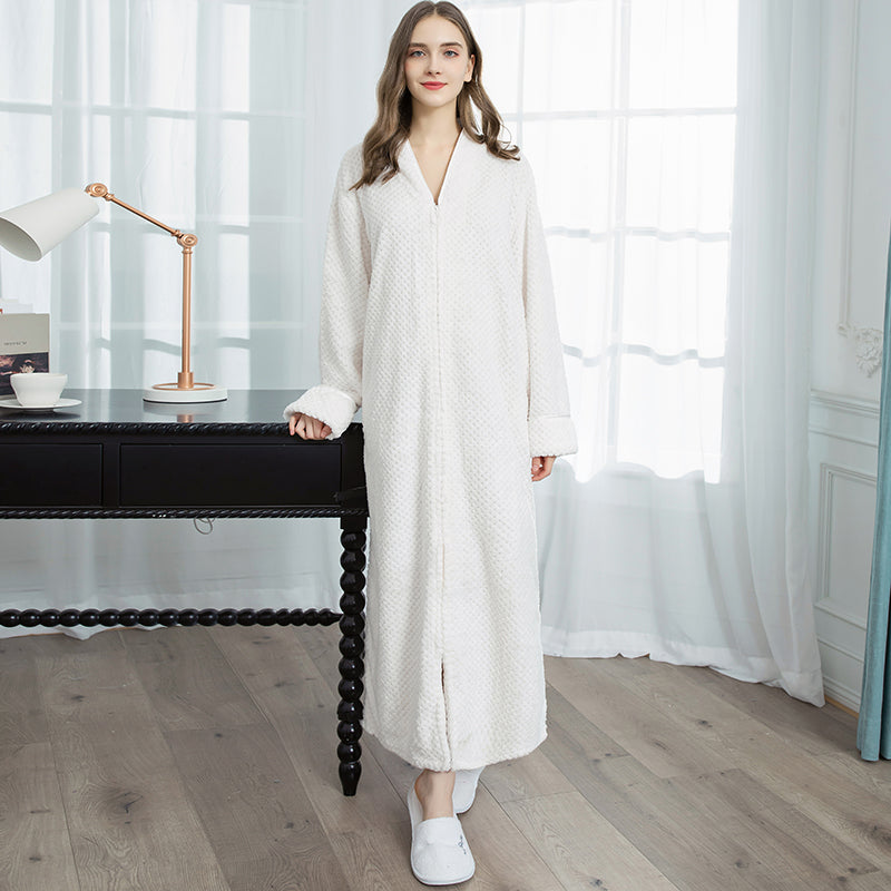 Flanellen Badjas - CozyLuxe - Thermische Warmte - Extra Lang Ontwerp