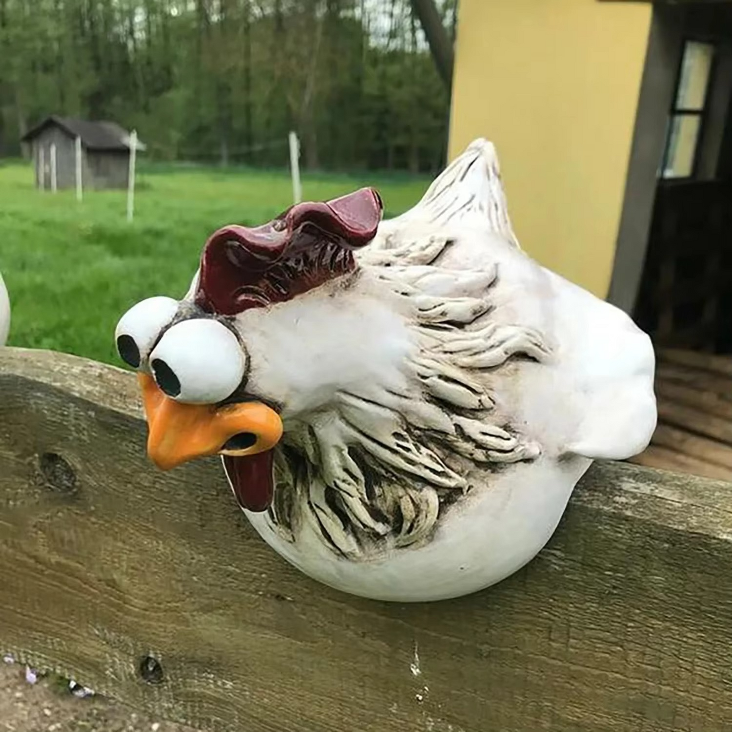 Tuindecoratie Beelden - Chickeneer - Resin Beeldhouwwerk - Boerderij Kunst