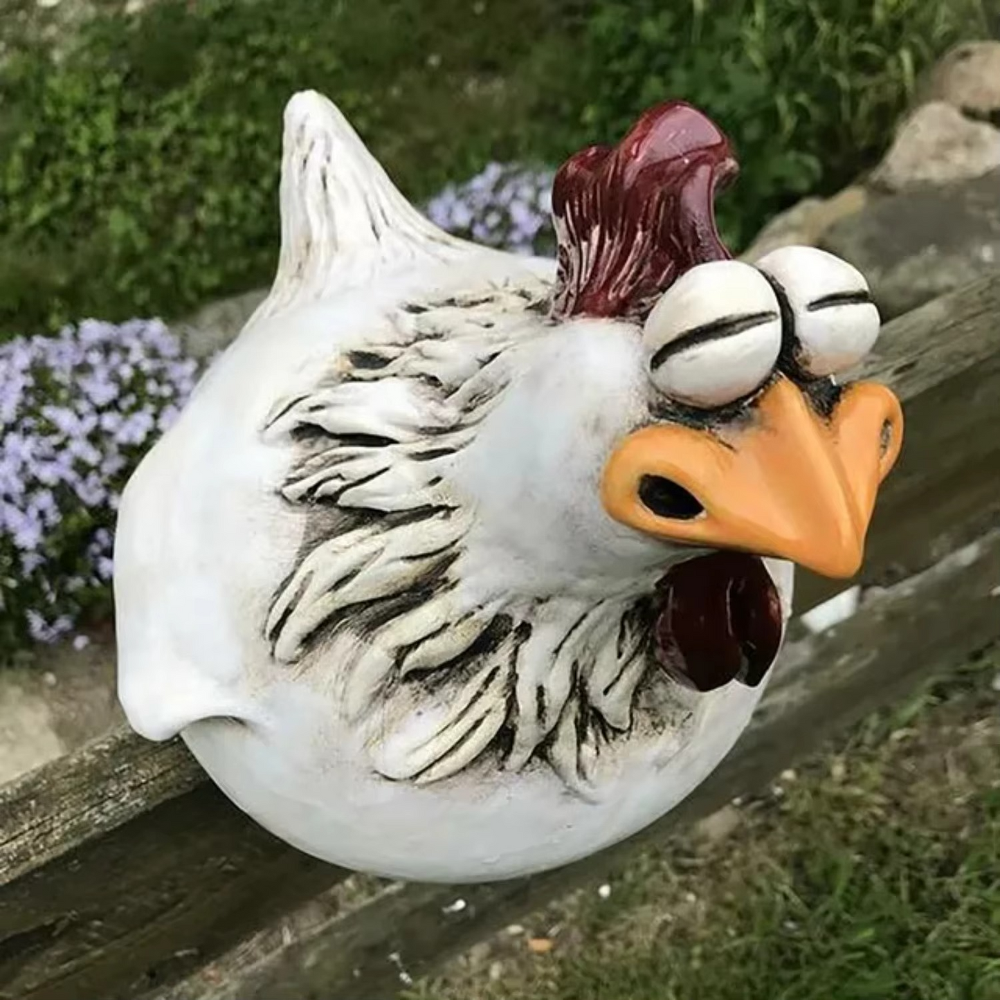 Tuindecoratie Beelden - Chickeneer - Resin Beeldhouwwerk - Boerderij Kunst