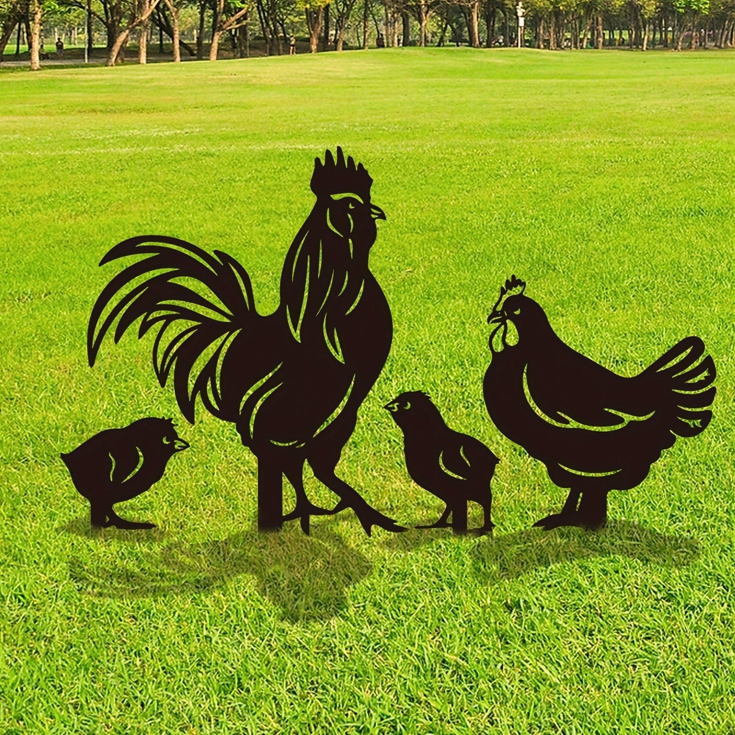 Tuin Decor - PoultryArt - Haan Silhouet - Tuinstatues