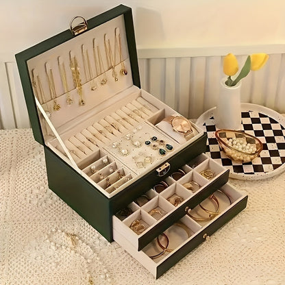 Sieraden Organizer - LuxeCase - Hoogwaardig Leer - Elegante Opslag